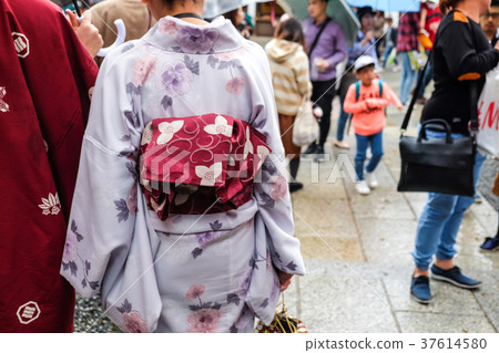 Japanese wearing Kimono dress at Fushimi Japanese wearing Kimono dress at Fushimi 37614580