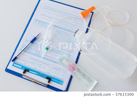close up of medical report and drop counter close up of medical report and drop counter 37615300