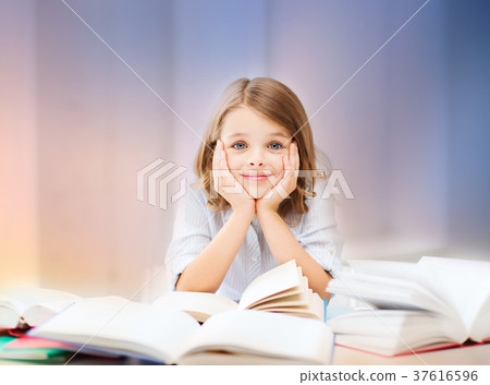 student girl reading book student girl reading book 37616596