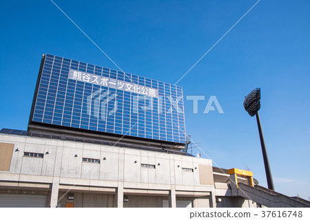 Kumagaya Sports Culture Park Athletics Stadium Lightning Bulletin Board 37616748