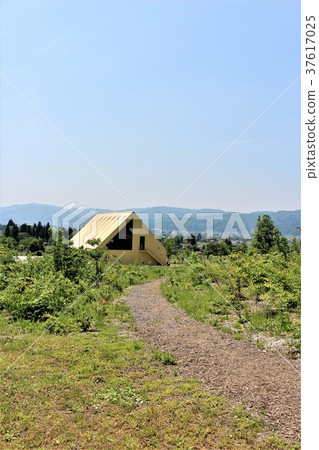 Hakkai mountain foot of spring (spring image of snowy country) 37617025