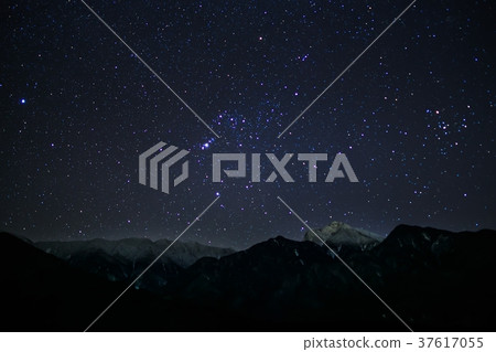 Southern Alps winter starry sky 37617055