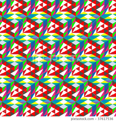 Abstract cube pattern. Colorful design Abstract cube pattern. Colorful design 37617536