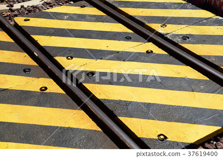 Train tracks in a summer. 37619400