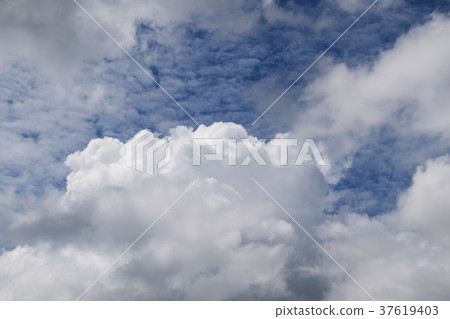 Blue sky with clouds in a summer. Blue sky with clouds in a summer. 37619403