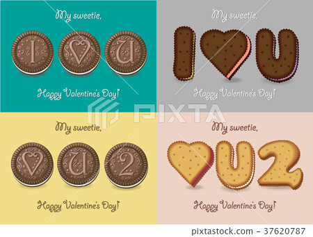 Set of romantic texts - I love you Set of romantic texts - I love you 37620787