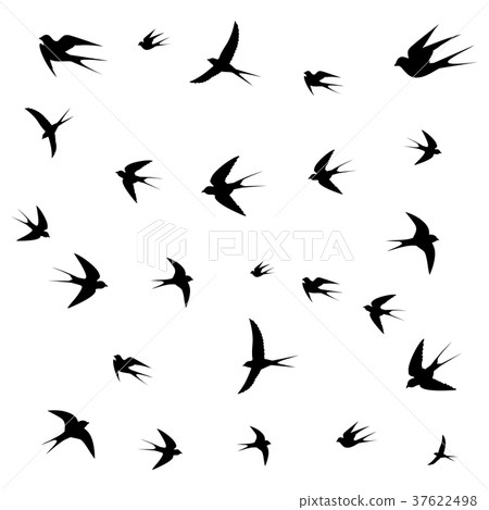 birds icons,flying in the sky - Stock Illustration [37622498] - PIXTA