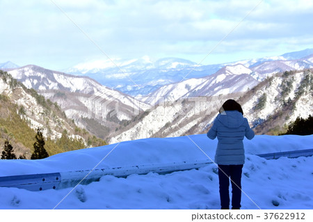 View of the snowy mountain 37622912