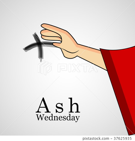 illustration of Ash Wednesday background  37625935