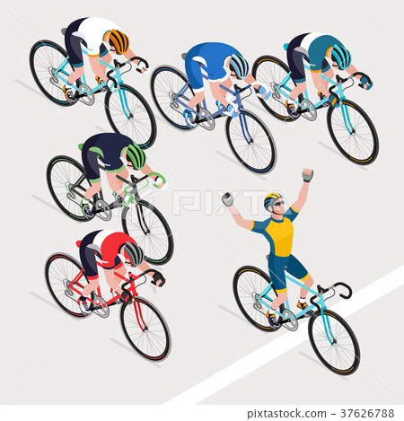 Man's cyclists in road bicycle got the winner 37626788