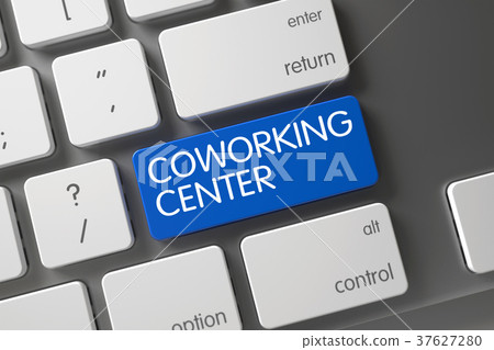 Coworking Center Button. 3D. Coworking Center Button. 3D. 37627280