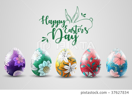 Ornamental easter eggs collection 37627834