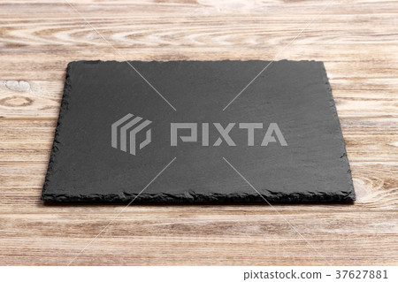 slate board on wooden background, space slate board on wooden background, space 37627881