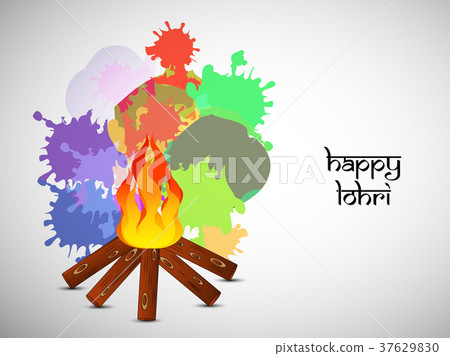 illustration of hindu festival Lohri background - Stock Illustration  [37629830] - PIXTA