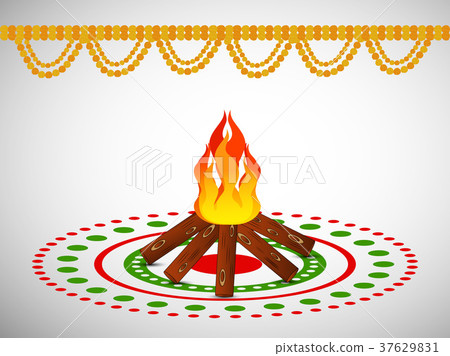 illustration of hindu festival Lohri background - Stock Illustration  [37629831] - PIXTA