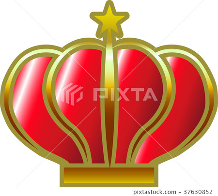 Shining red star crown 37630852