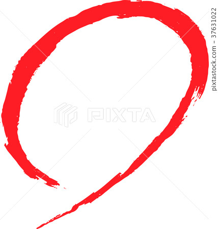 Hand-painted red circle - Stock Illustration [37631022] - PIXTA