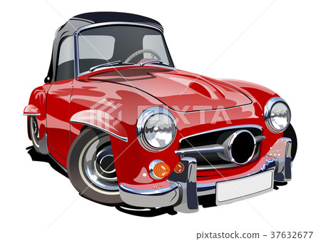 Cartoon retro car Cartoon retro car 37632677