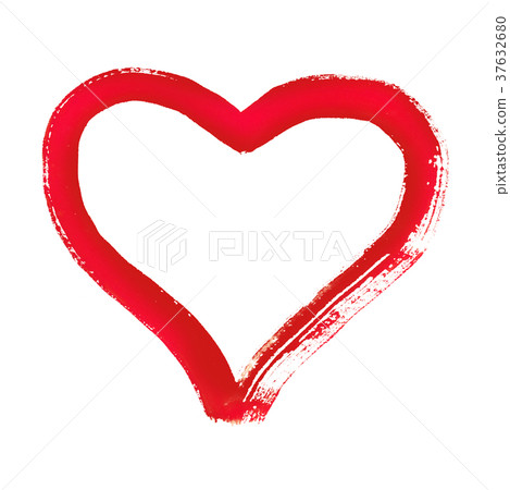 Heart - symbol of love - watercolor on paper - Stock Illustration ...
