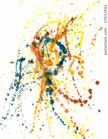 Colored splatters blotches, blots and blobs 37632682