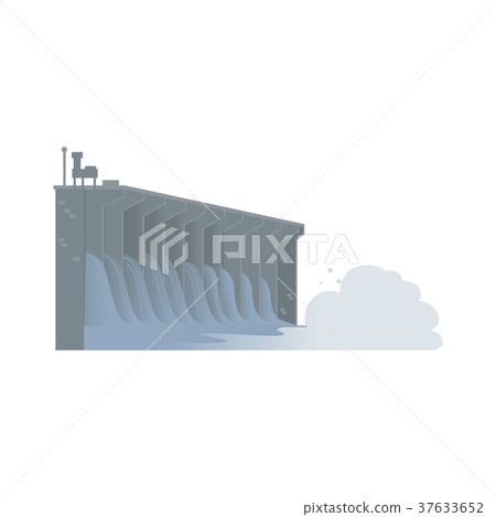Hydroelectric water dam, sustainable energy source 37633652