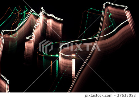 Abstract light line black background long exposure Abstract light line black background long exposure 37635058