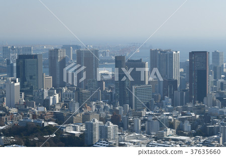 日本的東京都市風景“我想看海邊子中心的方向”=大雪第一個黎明·東京2018年1月23日,東京4年 日本的東京都市風景“我想看海邊子中心的方向”=大雪第一個黎明·東京2018年1月23日,東京4年 37635660