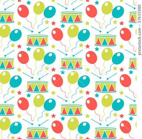 Carnival seamless pattern. Purim repetitive 37635980