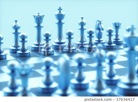 Chess Pieces Gameboard 37636417