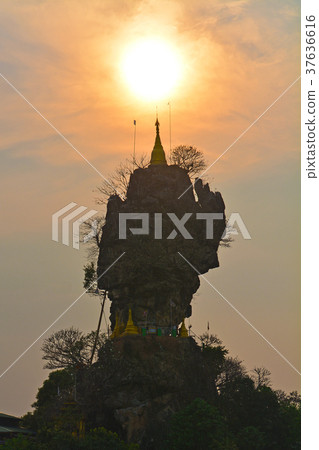 Rock pagoda in Pa'an, Myanmar 37636616