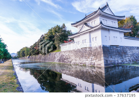 日本京都秋天Nijo城堡風景 日本京都秋天Nijo城堡風景 37637195