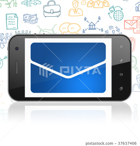 Finance concept: Smartphone with Email on display 37637406