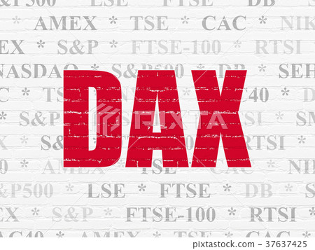 Stock market indexes concept: DAX on wall Stock market indexes concept: DAX on wall 37637425