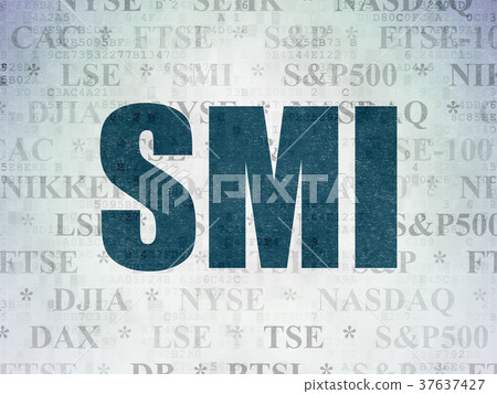 Stock market indexes concept: SMI on Digital Data Stock market indexes concept: SMI on Digital Data 37637427