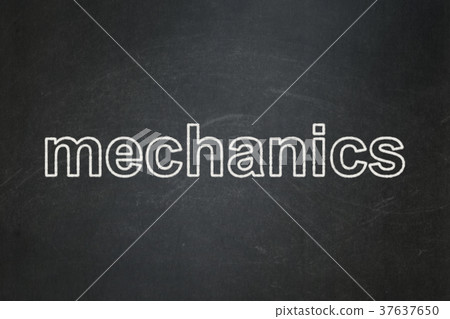 Science concept: Mechanics on chalkboard 37637650