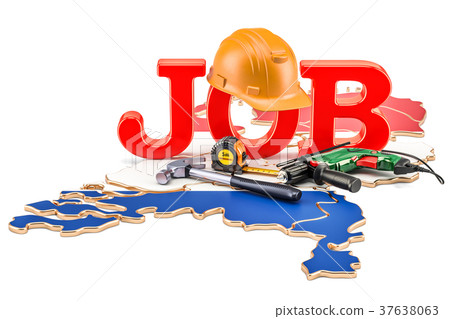 Job Vacancies in Netherlands concept, 3D rendering 37638063