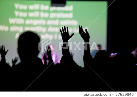 Christians Worshipping at Church 37639846