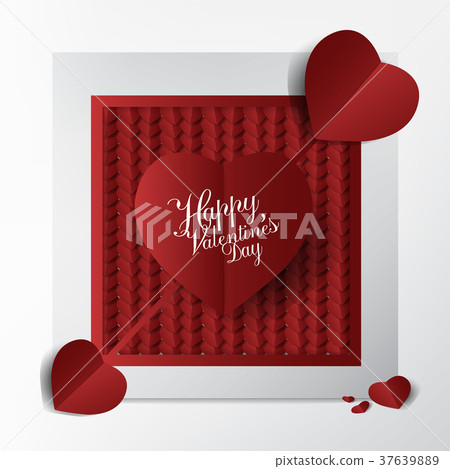 Lover Heart Getting Card for Valentine's Day. Lover Heart Getting Card for Valentine's Day. 37639889
