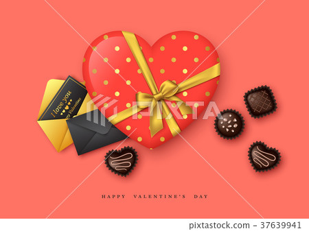 Valentine's day holiday card. 37639941