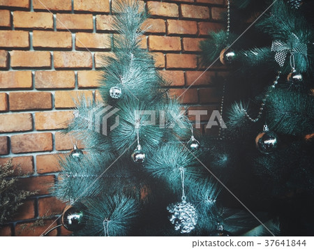 Christmas tree with ball decoration Christmas tree with ball decoration 37641844