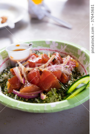 Raw Fish Poke Bowl 37643681