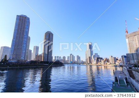 城市風景月島的高層公寓小組 城市風景月島的高層公寓小組 37643912