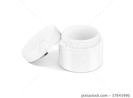 blank packaging cosmetic cream pot openned cover 37643990