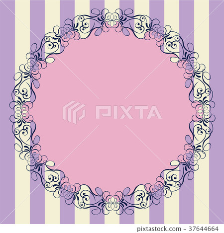 Baroque vintage ornaments | color, border, circle | Vintage ornament 37644664