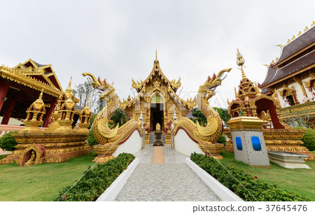 View of sangkaewphothiyan temple, travel concept 37645476
