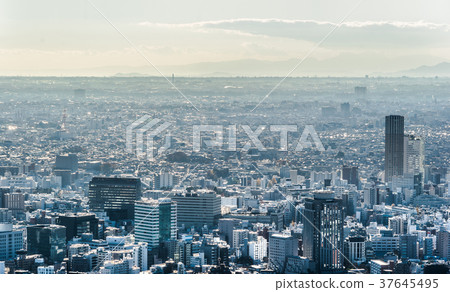 modern city skyline view in Tokyo, Japan modern city skyline view in Tokyo, Japan 37645495