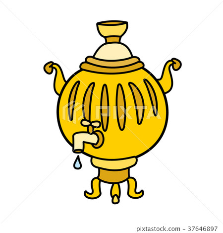 Russian samovar colorful  37646897