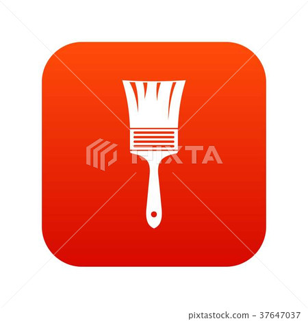 Paint brush icon digital red Paint brush icon digital red 37647037