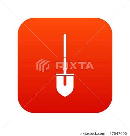 Shovel icon digital red Shovel icon digital red 37647090