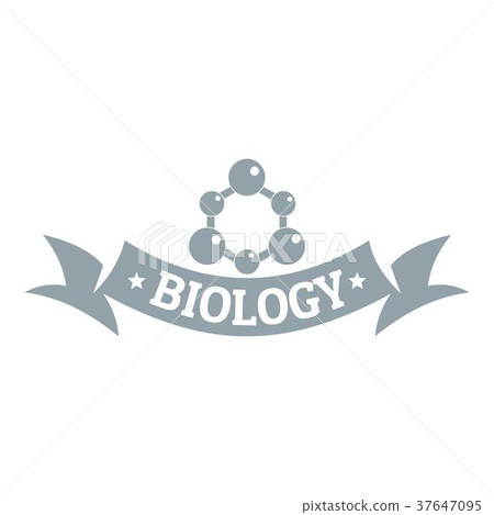 Genetic biology logo, simple gray style 37647095
